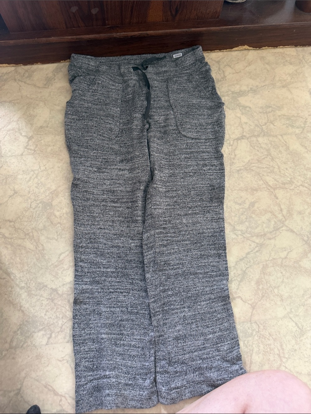 Women’s Gray Cozy Knit Jogger Pants - Relaxed Fit